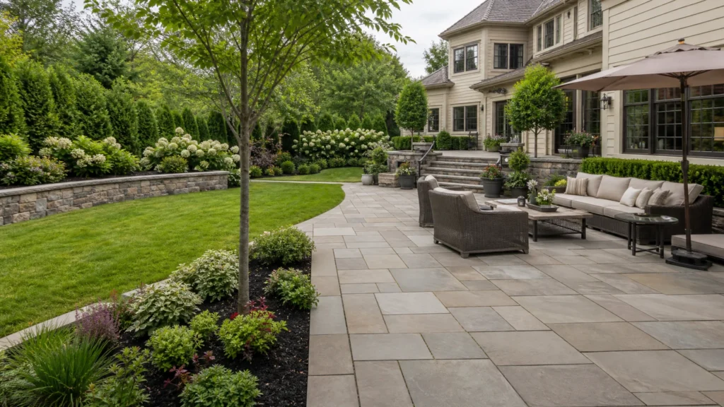 How to Phase a Landscape Project Without Wasting Money with a finished residential outdoor space by NMS Landscapes.